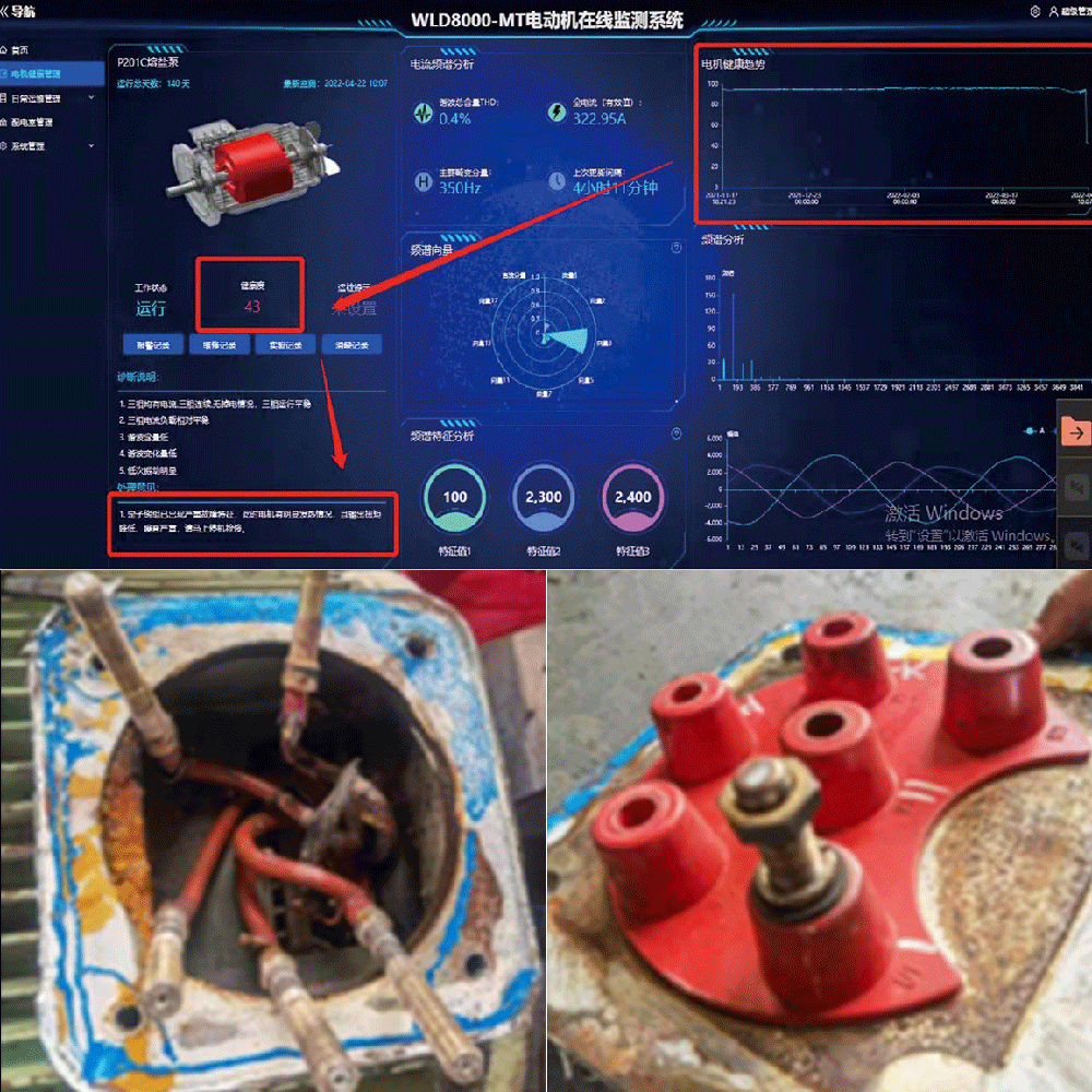 匯豐石化電機引線(xiàn)異常